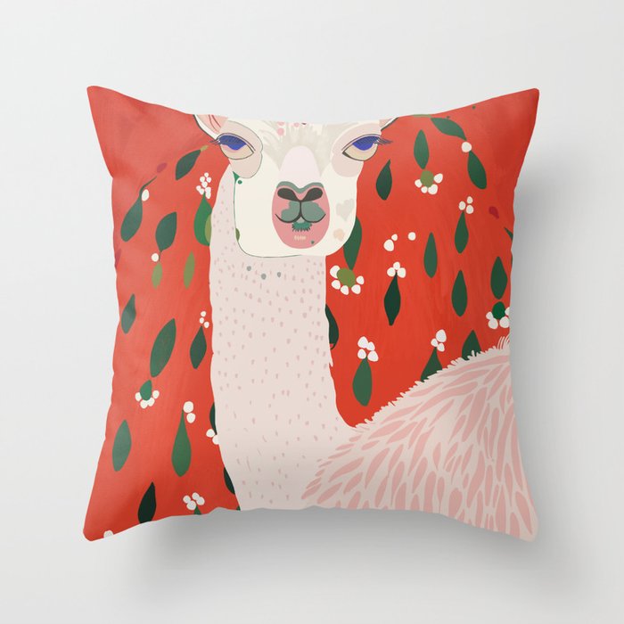 Llama Throw Pillow Gallery Image 6