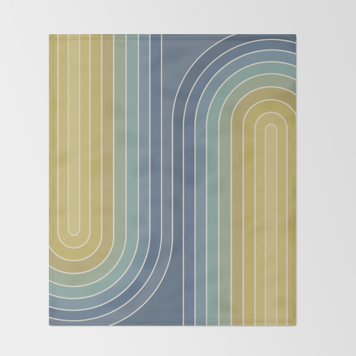Gradient Curvature VIII Throw Blanket Gallery Image 2