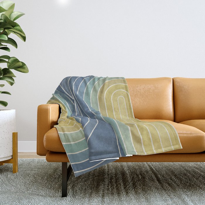 Gradient Curvature VIII Throw Blanket Gallery Image 1
