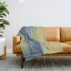 Gradient Curvature VIII Throw Blanket Gallery Image 1