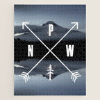PNW Pacific Northwest Compass - Mt Hood Adventure Jigsaw Puzzle Gallery Image 1