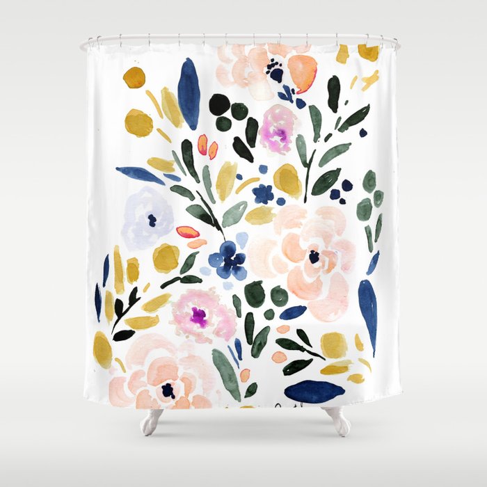 Sierra Floral Shower Curtain Gallery Image 1