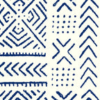 Line Mud Cloth // Ivory & Navy Coffee Mug Gallery Image 2