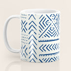 Line Mud Cloth // Ivory & Navy Coffee Mug Gallery Image 3