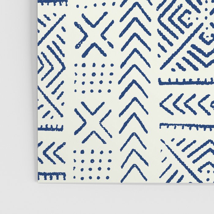 Line Mud Cloth // Ivory & Navy Poster Gallery Image 3
