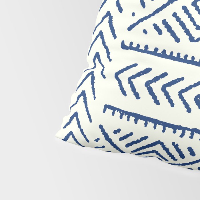 Line Mud Cloth // Ivory & Navy Pillow Sham Gallery Image 4