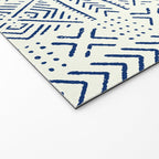 Line Mud Cloth // Ivory & Navy Welcome Mat Gallery Image 2