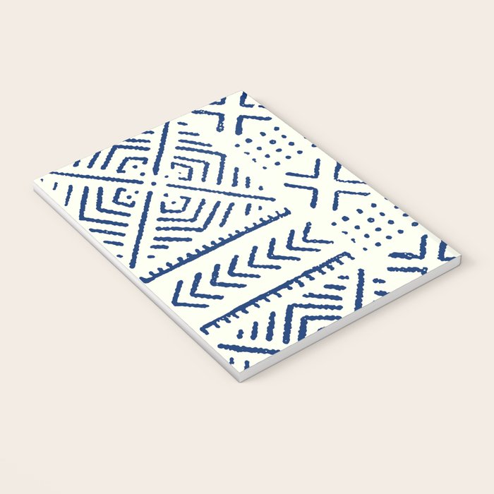 Line Mud Cloth // Ivory & Navy Notebook Gallery Image 3