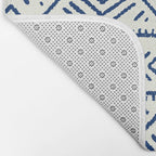 Line Mud Cloth // Ivory & Navy Bath Mat Gallery Image 2