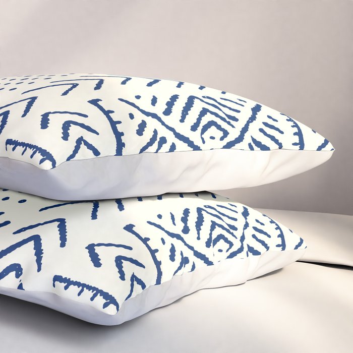 Line Mud Cloth // Ivory & Navy Pillow Sham Gallery Image 3