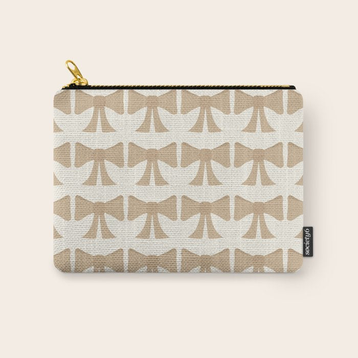 Vintage Bows X Neutral Beige Carry All Pouch Gallery Image 1