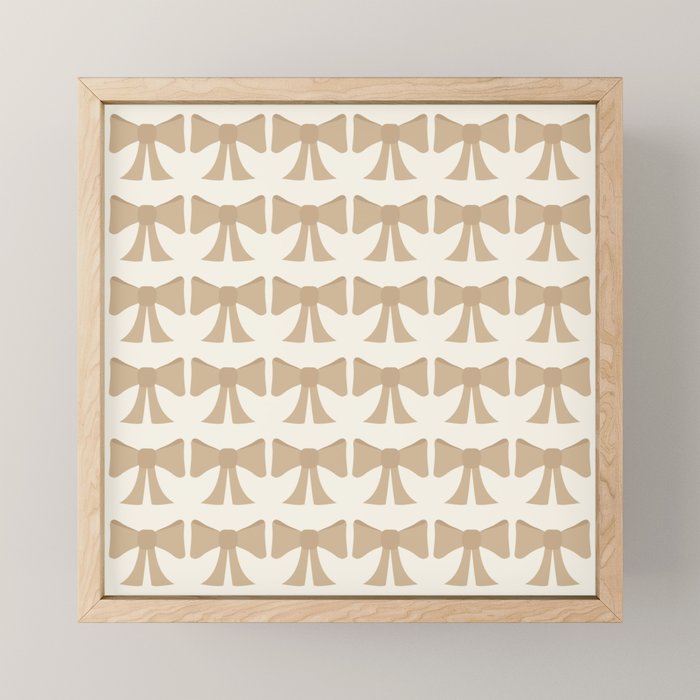 Vintage Bows X Neutral Beige Mini Art Print Gallery Image 1