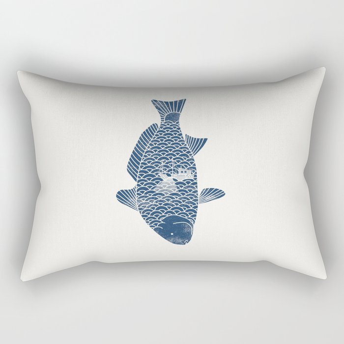 Fishing in a fish 2 Rectangular Pillow Gallery Image 2