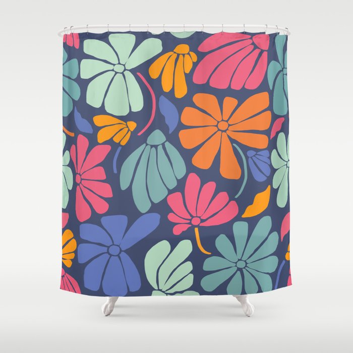 Superbloom - midnight  Shower Curtain Gallery Image 1