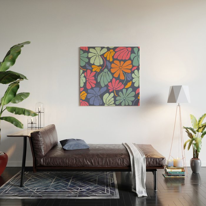 Superbloom - midnight  Wood Wall Art Gallery Image 2