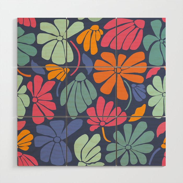 Superbloom - midnight  Wood Wall Art Gallery Image 1