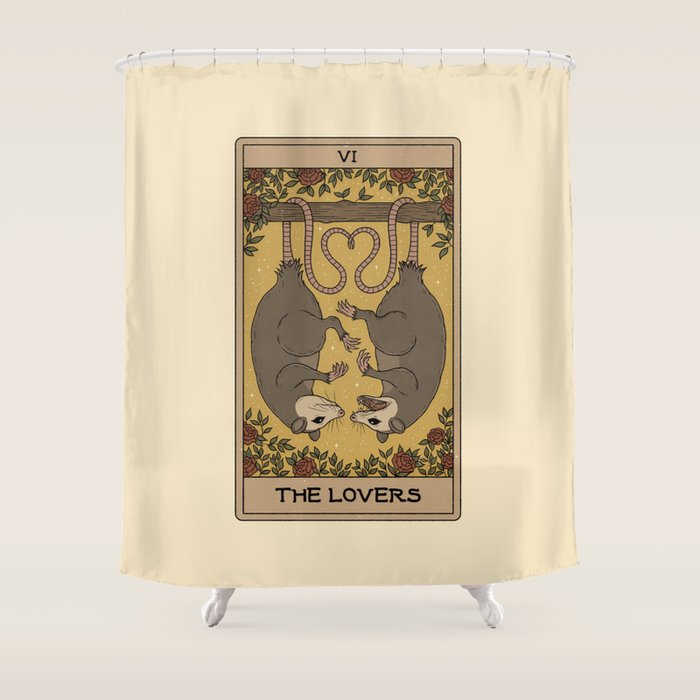 The Lovers - Possum Tarot Shower Curtain Gallery Image 1