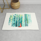 Fox in quiet forest Rug Gallery Image 1