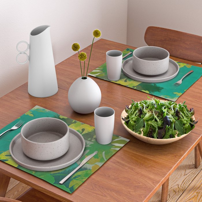 Leaves nature abstract Placemat Gallery Image 2