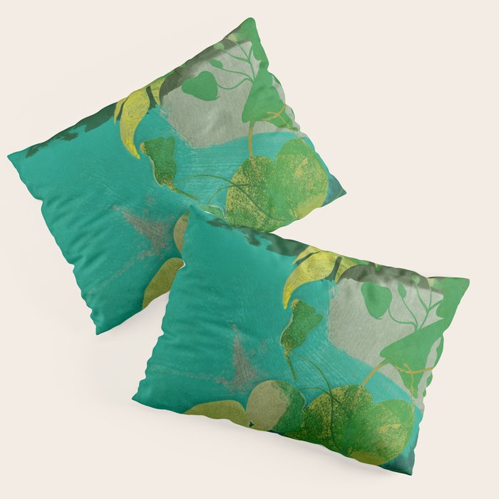 Leaves nature abstract Pillow Sham Gallery Image 1