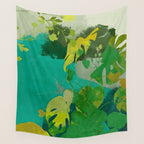Leaves nature abstract Wall Tapestry Gallery Image 4