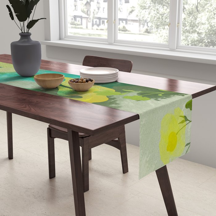 Leaves nature abstract Table Runner Gallery Image 2