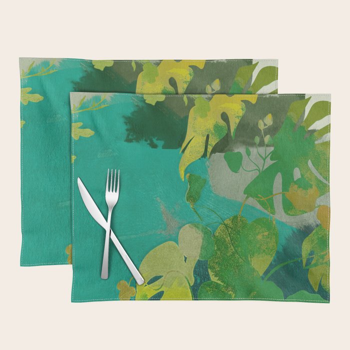 Leaves nature abstract Placemat Gallery Image 1