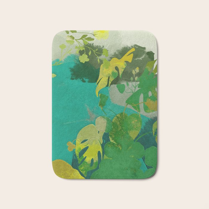 Leaves nature abstract Bath Mat Gallery Image 1