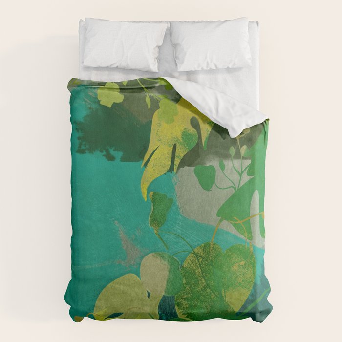Leaves nature abstract Duvet Cover Gallery Image 1