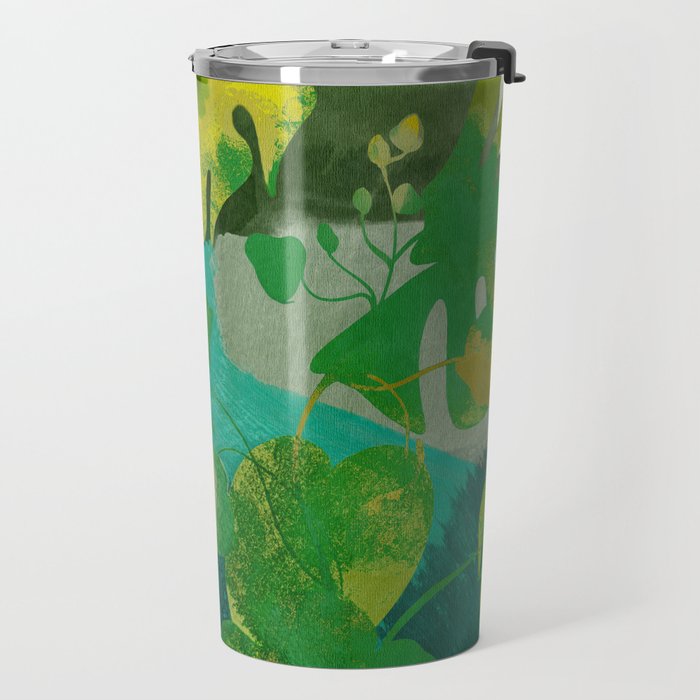 Leaves nature abstract Travel Mug Gallery Image 2