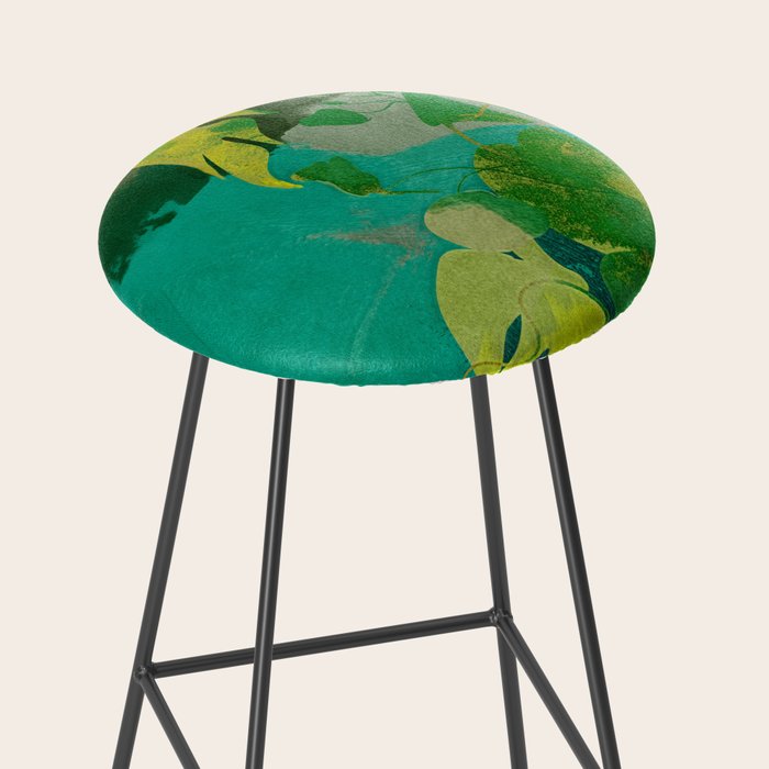 Leaves nature abstract Stool Gallery Image 2