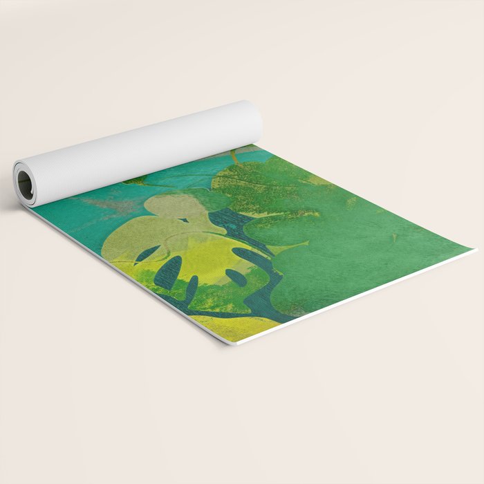Leaves nature abstract Yoga Mat Gallery Image 2