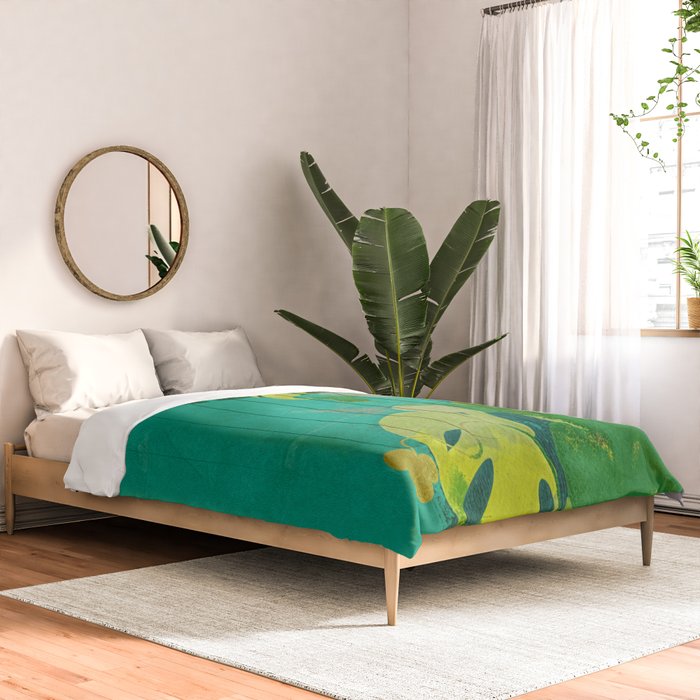 Leaves nature abstract Comforter Gallery Image 2