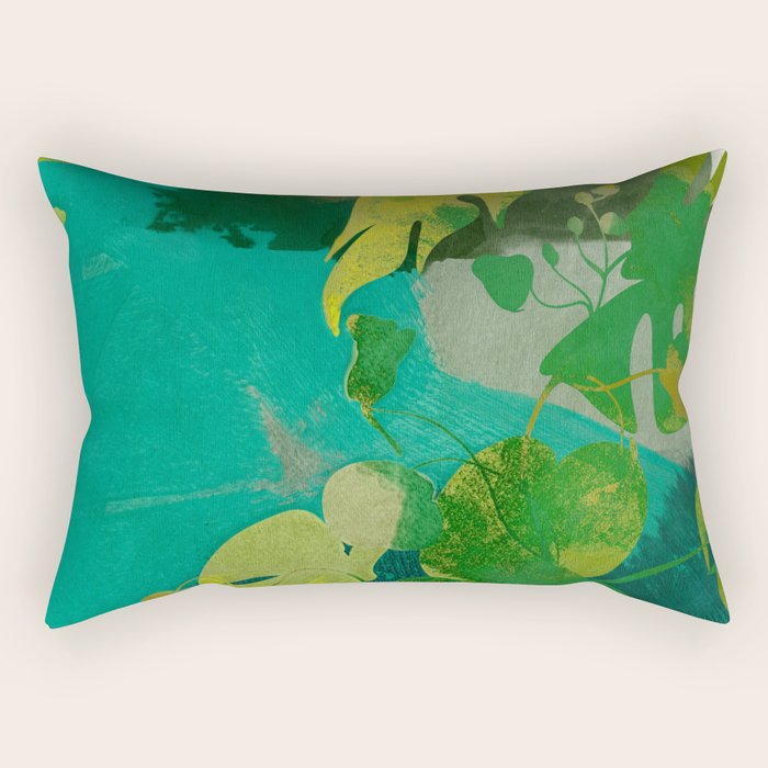 Leaves nature abstract Rectangular Pillow Gallery Image 1