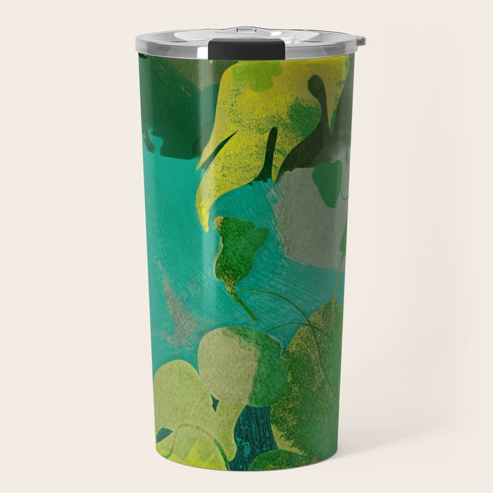 Leaves nature abstract Travel Mug Gallery Image 1
