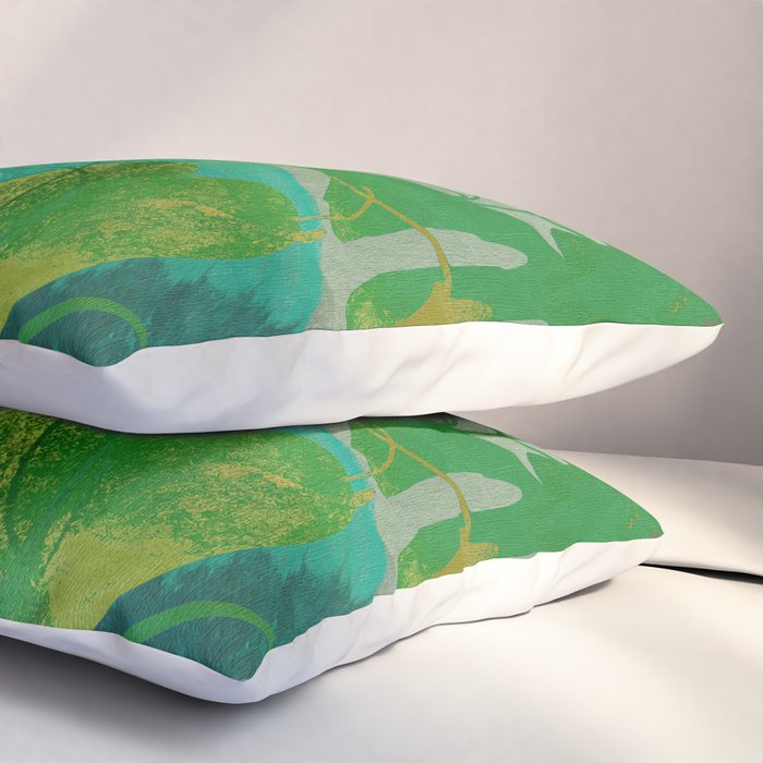 Leaves nature abstract Pillow Sham Gallery Image 3