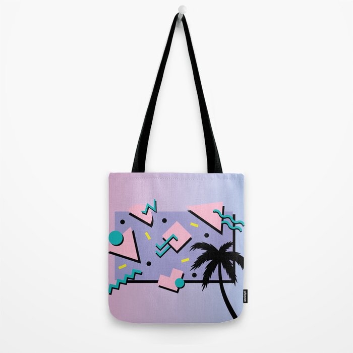Memphis Pattern 25 - Miami Vice / 80s Retro / Palm Tree Tote Bag Gallery Image 2