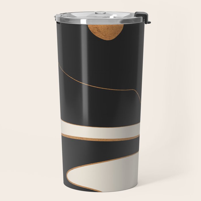 Minimalist Abstract Landscape Travel Mug Gallery Image 2