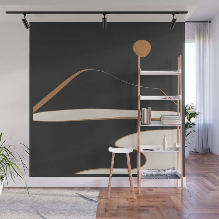 Minimalist Abstract Landscape Wall Mural Gallery Image 1