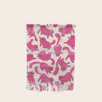 Playful Pink Cats Pattern Wall Hanging Gallery Image 1