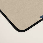Abstract Maldives Leaves Minimalist Pattern in Mid Century Modern Navy Blue and Beige Desk Mat Gallery Image 4