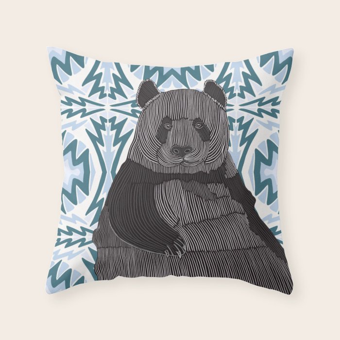 Panda Throw Pillow Gallery Image 1