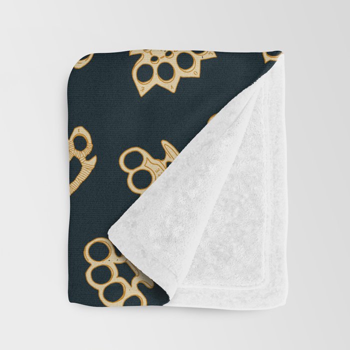 Brass Knuckles With Good Thoughts Throw Blanket Gallery Image 3