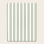 Sage Green and White Classic Double Striped Pattern  Notebook Gallery Image 4