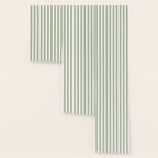 Sage Green and White Classic Double Striped Pattern  Wallpaper Gallery Image 3
