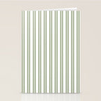 Sage Green and White Classic Double Striped Pattern  Stationery Card Gallery Image 2
