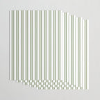 Sage Green and White Classic Double Striped Pattern  Wrapping Paper Gallery Image 3