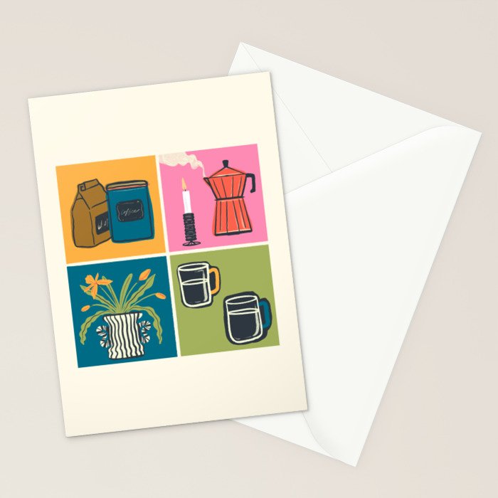 Morning Coffee Essentials Still Life Stationery Card Gallery Image 2