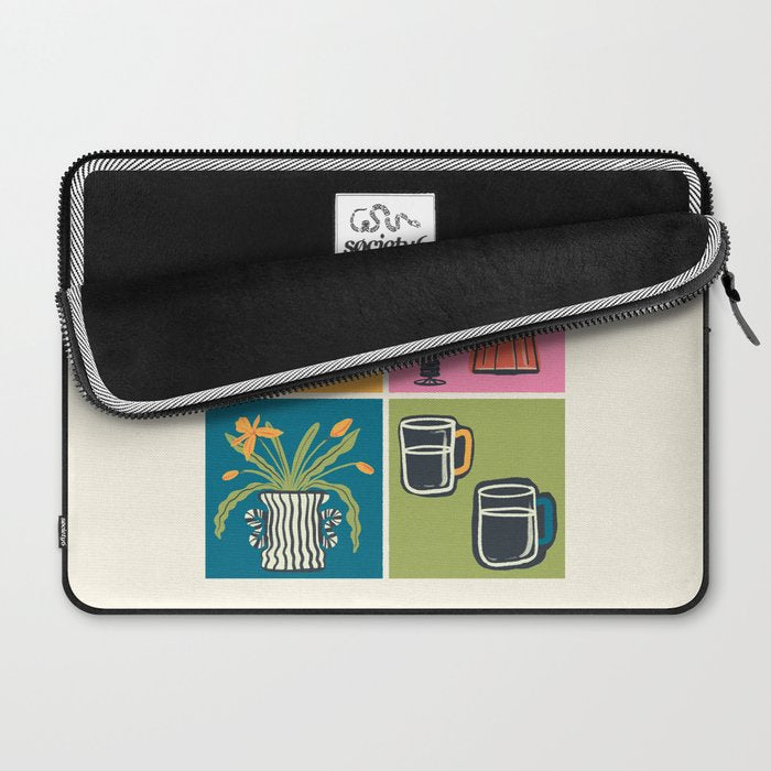 Morning Coffee Essentials Still Life Laptop Sleeve Gallery Image 2