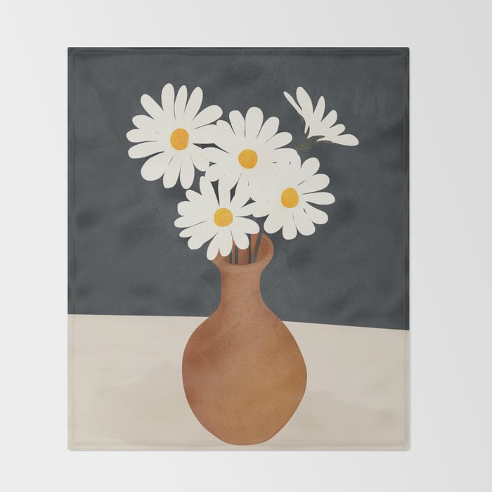 Flowers in a Vase 02 Throw Blanket Gallery Image 2